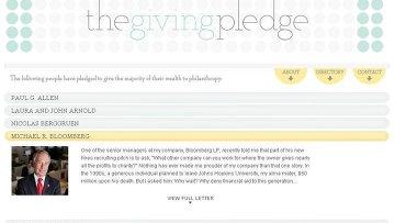 � ��� 16 �������� ���������� 50% �������� � ������ ����� Giving Pledge (09.12.2010)